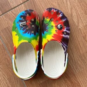 Tye Dye Rainbow Crocs